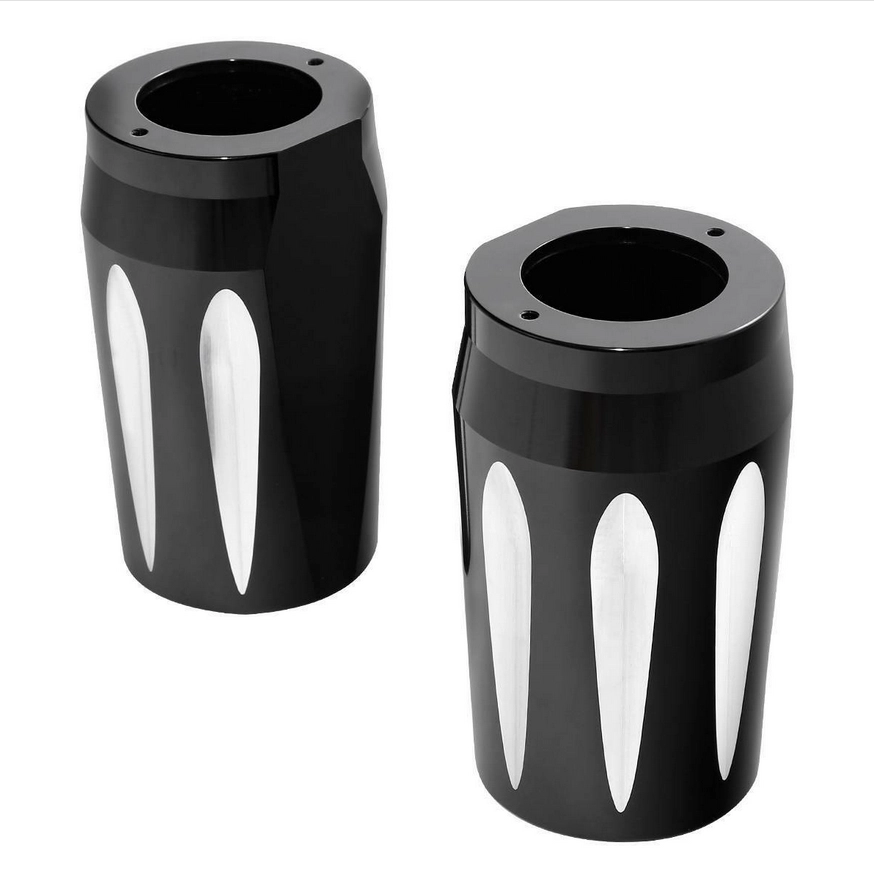 Caches tube de fourche bas en aluminium cnc harley davidson twim cam 1999-2017