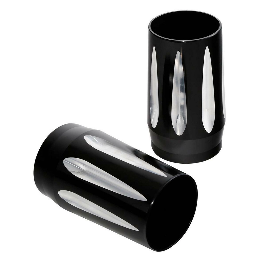 Caches tube de fourche bas en aluminium cnc harley davidson twim cam 1999-2017