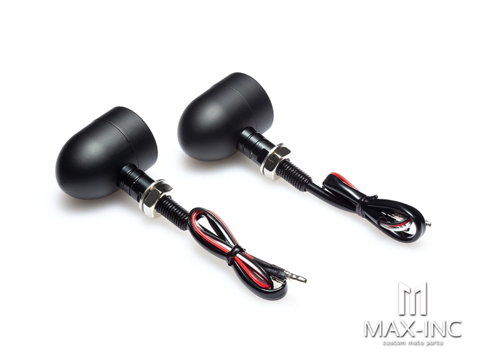 Paire de clignotants arrière bobber noire feu stop + position + clignotants
