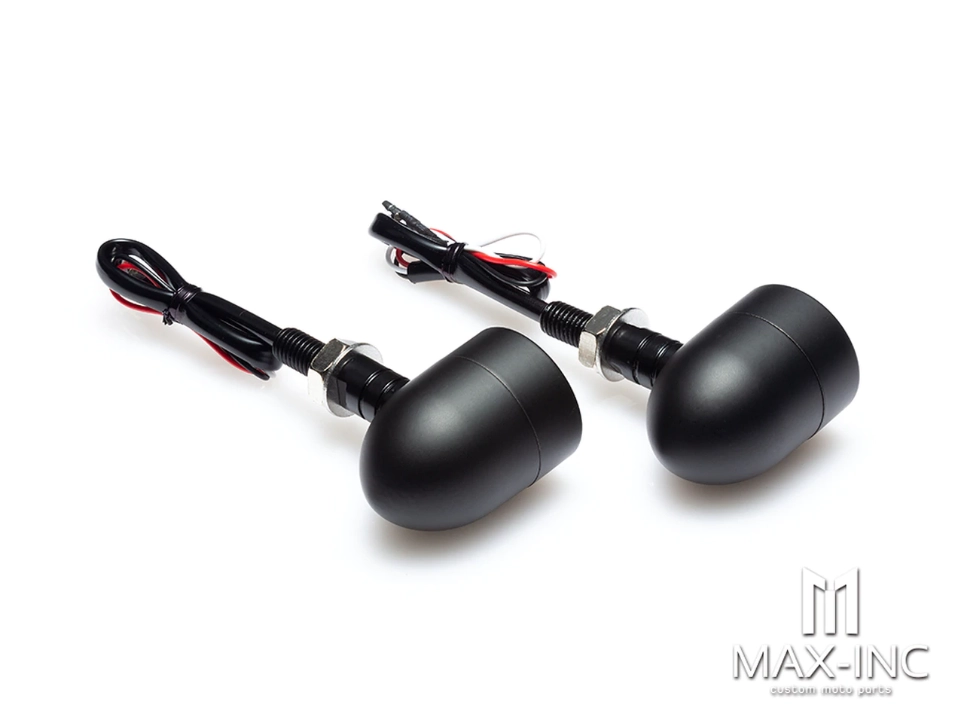 Paire de clignotants arrière bobber noire feu stop + position + clignotants