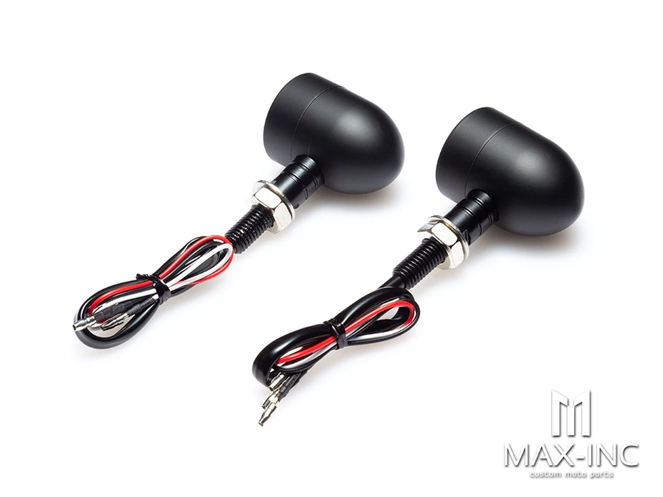 Paire de clignotants arrière bobber noire feu stop + position + clignotants