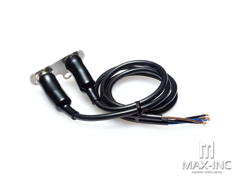 Bloc bouton poussoir on/off moto, universel, à visser, hallo led bleu