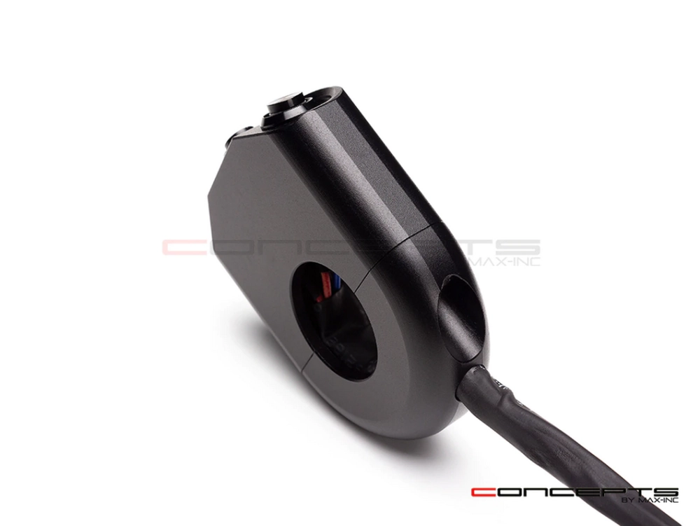 Commodo 22mm aluminium cnc 1 on/off - 2 poussoirs