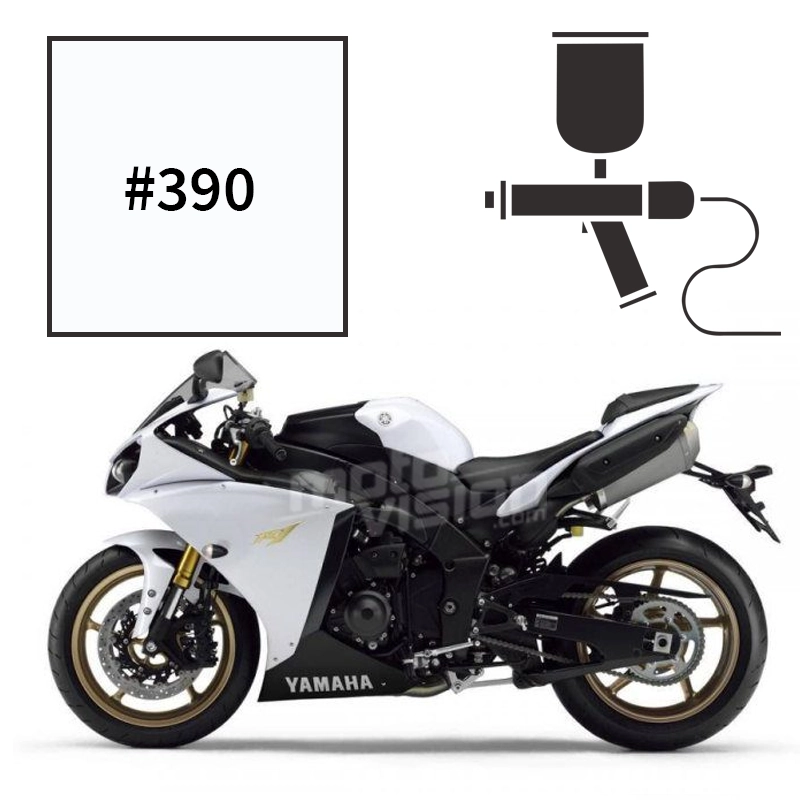 Peinture tricouche yamaha liquid metal bluish white met 2 r1 m 2015-2017