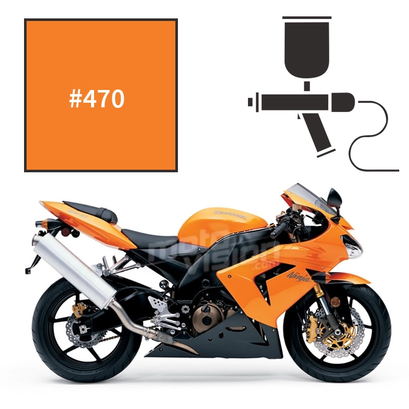 Motorcycle paint Kawasaki Pearl Blazing Orange ZX10R 2004 | Moto