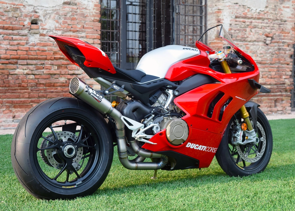 Demi ligne spark ducati panigale v4r / v4 2018-2019 modèle grid-o / finition titane