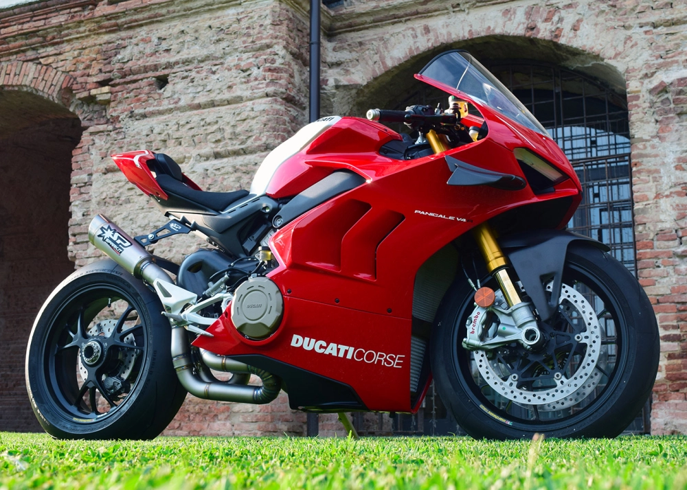 Demi ligne spark ducati panigale v4r / v4 2018-2019 modèle grid-o / finition titane