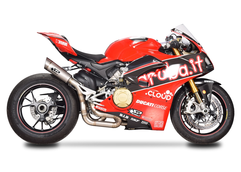 Demi ligne spark ducati panigale v4r / v4 2018-2019 modèle grid-o / finition titane
