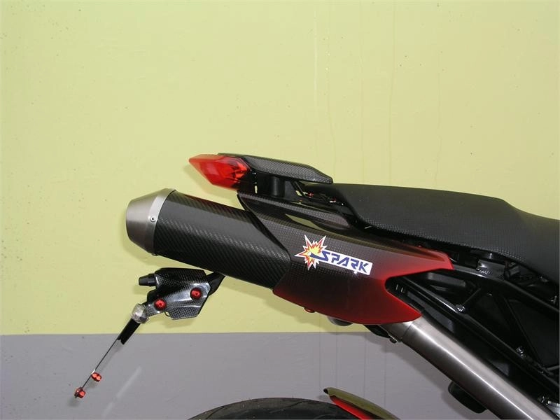 Exhaust spark carbone (the pair) for ducati hypermotard 796 1100 2010 - 2013