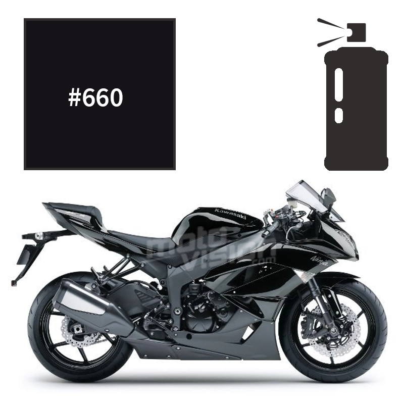 400ml Water Spray paint Kawasaki Metallic Spark Black ZX6R 2011