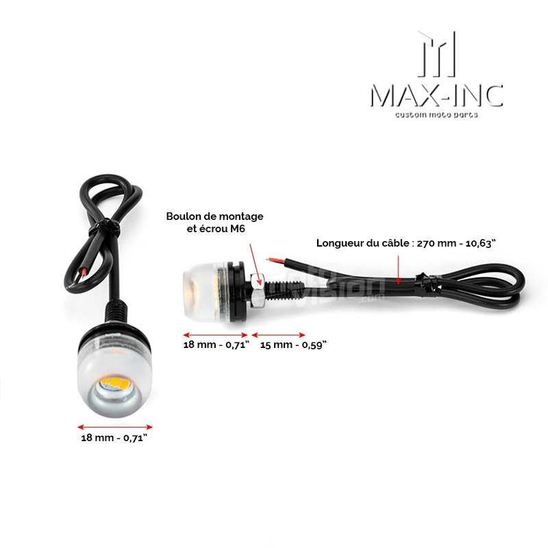 Frecce LED Moto Universali Riloer, Giallo, 12V, 9 LED Per Lampada, Kit 2 Pezzi - 2