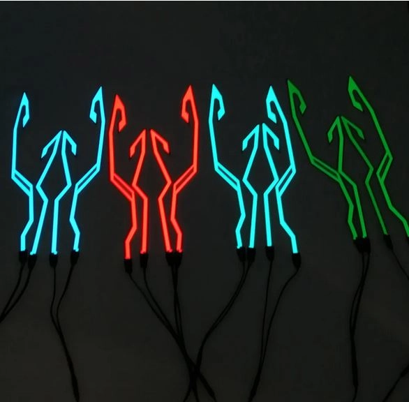 Stickers led lumineux de casque sur batterie