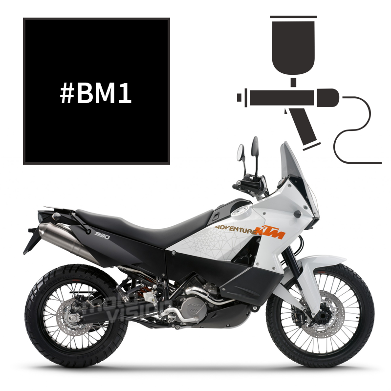 Peinture noir mat ktm 990 adventure 2006-2013
