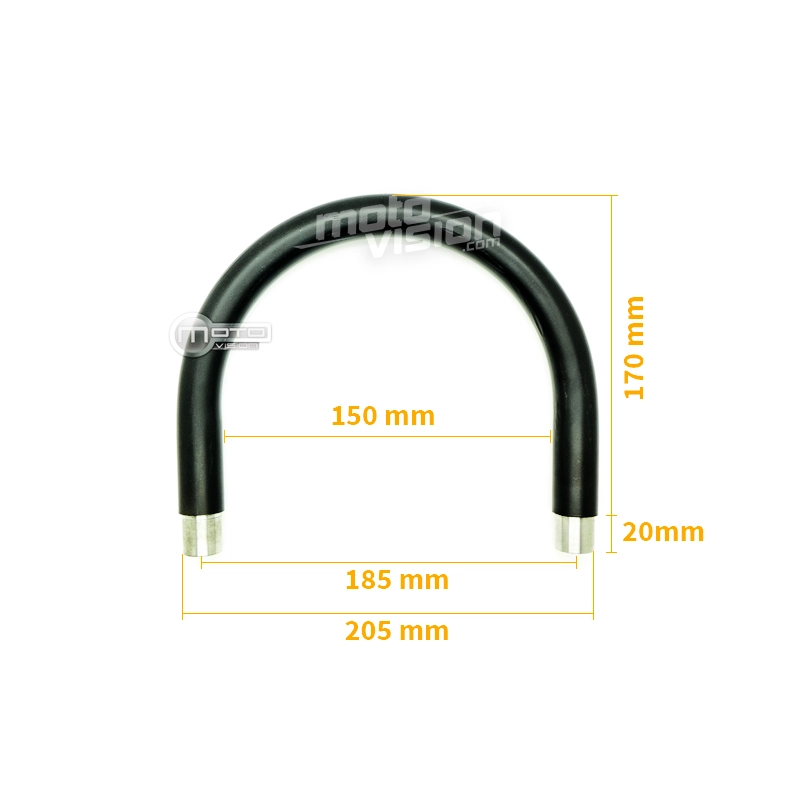 Boucle acier à souder pour cadre de selle cafe racer 18,5cm