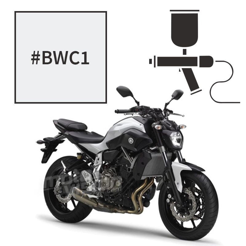 Peinture tricouche yamaha competition white cocktail mt07 2014-
