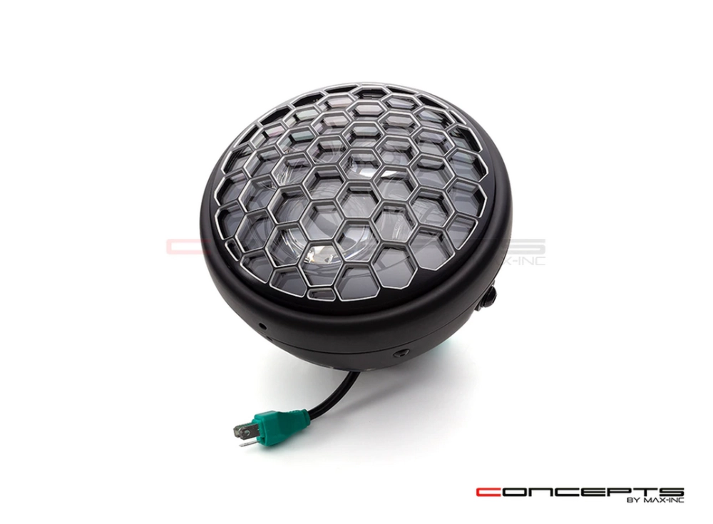 Phare avant led 7,7" phare et code honeycomb grill