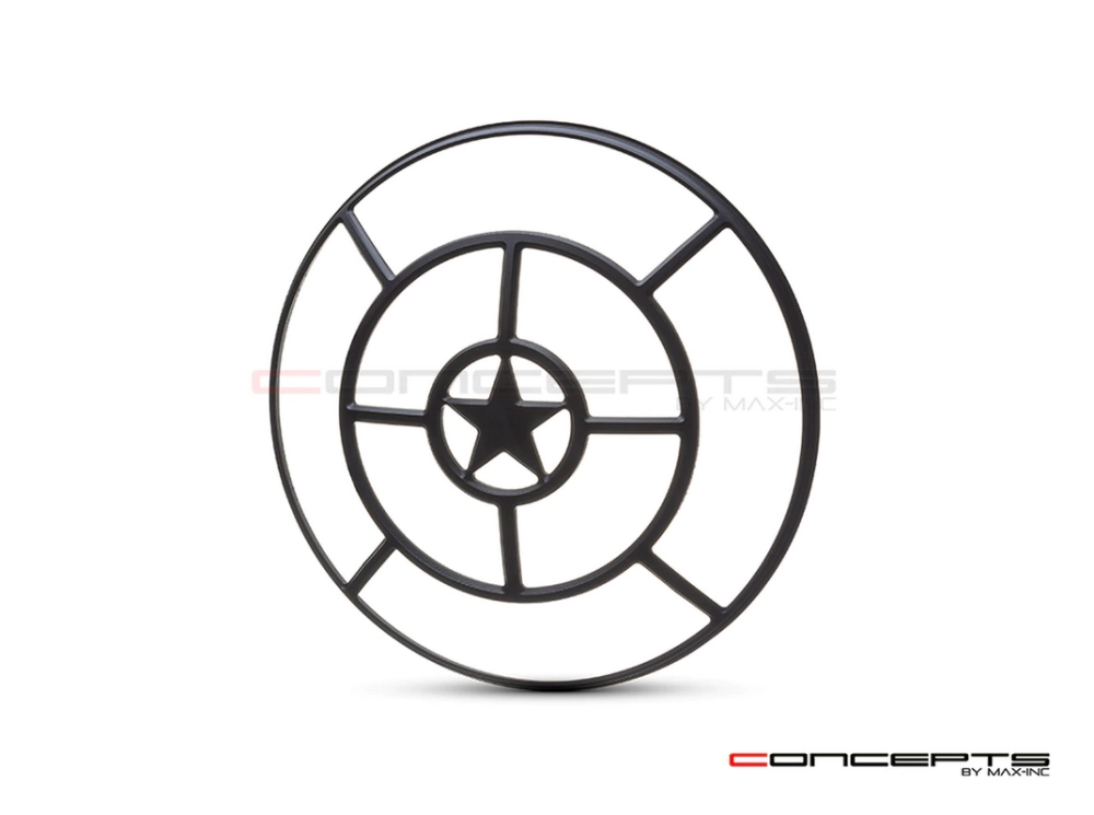 Grille de phare  7" aluminium cnc star grill design