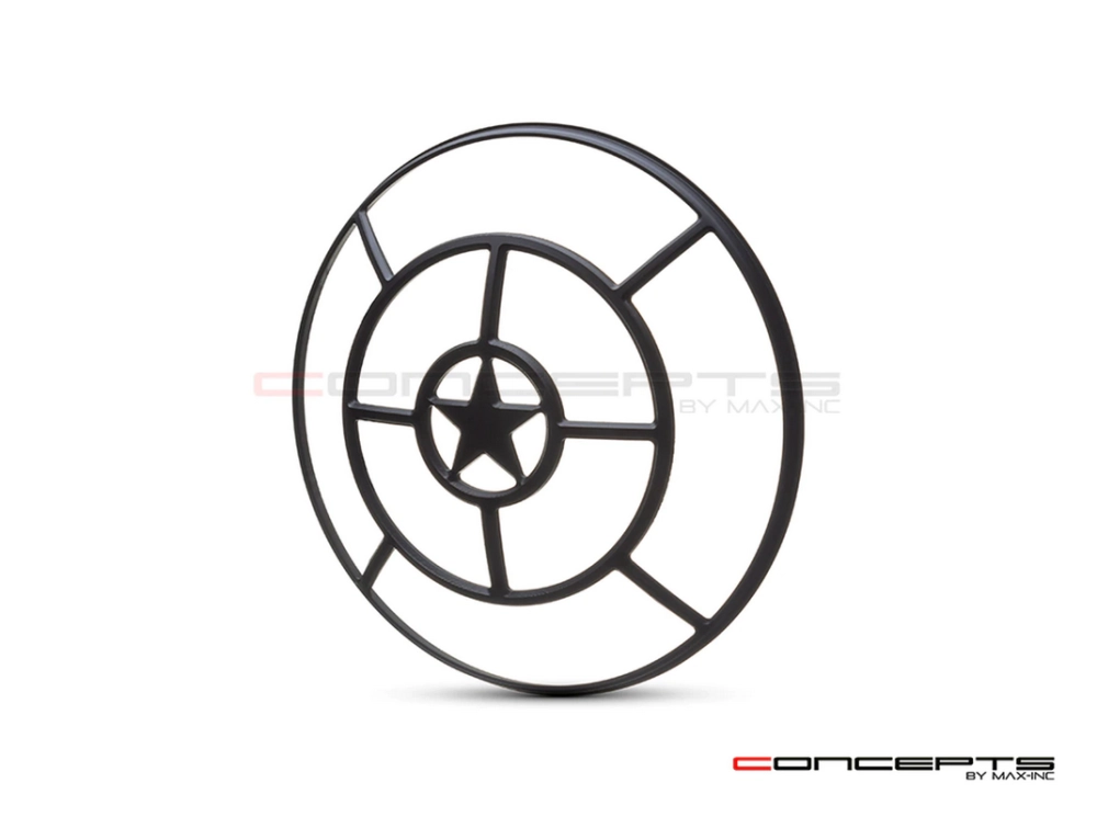 Grille de phare  7" aluminium cnc star grill design