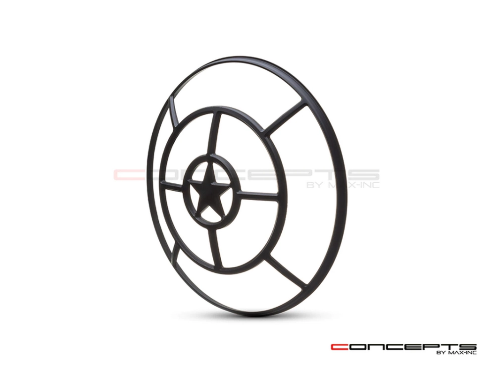 Grille de phare  7" aluminium cnc star grill design