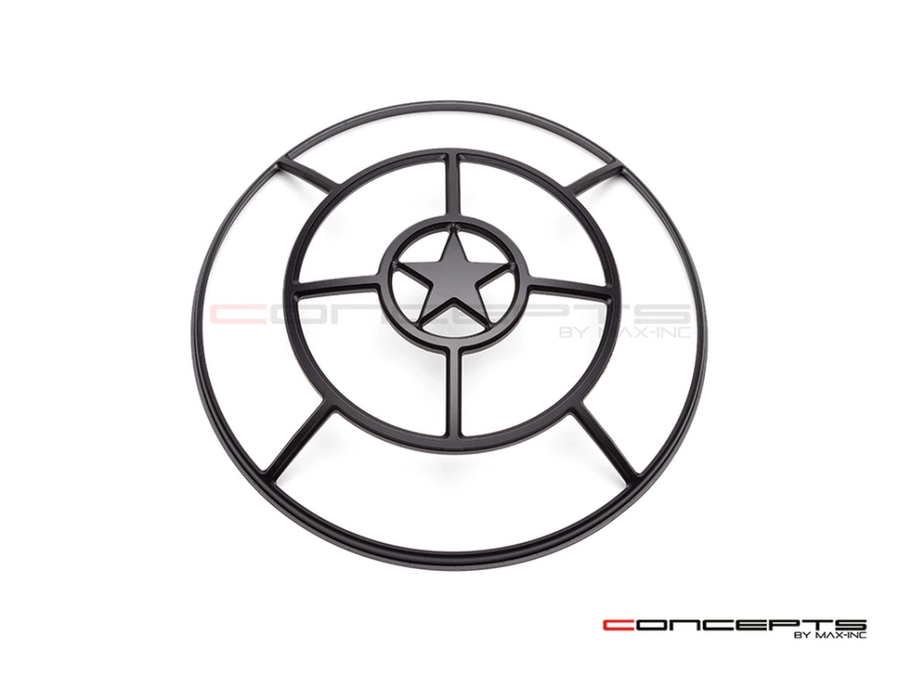Grille de phare  7" aluminium cnc star grill design