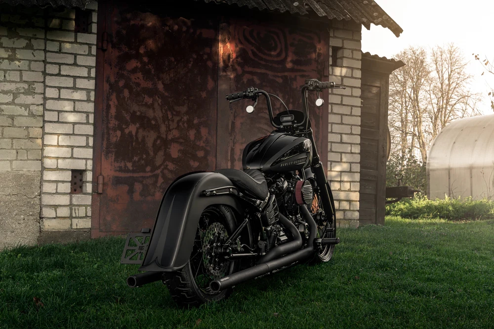 Garde-boue arrière extensible softail m8 fxbb/s fxst street bob de 4 pouces avec pointe 2018-2025