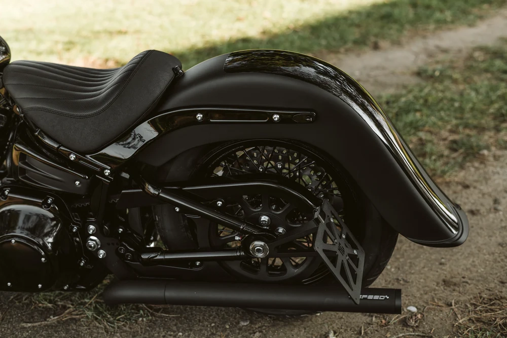 Garde-boue arrière extensible softail m8 fxbb/s fxst street bob de 4 pouces avec pointe 2018-2025