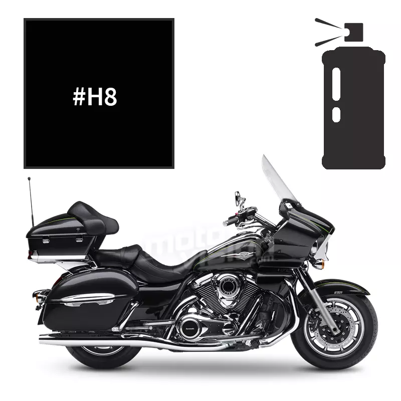 Peinture en spray kawasaki ebony vn1700 custom voyager 2011 & 2015