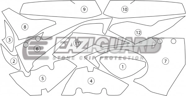 Film de protection anti-gravion eazi-guard® pour bmw hp4 2015-2017