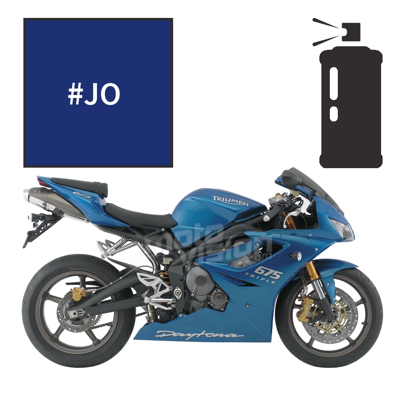 Peinture tricouche en spray triumph neon blue 675 daytona 2008