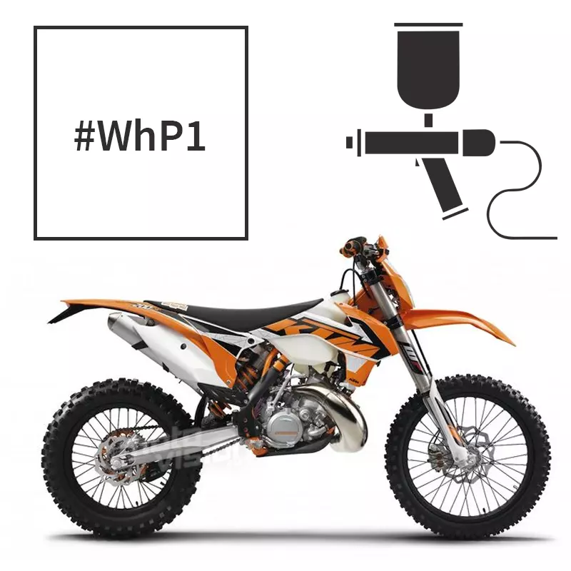 Peinture ktm crystal white pearl ktm exc 200 2012-2016