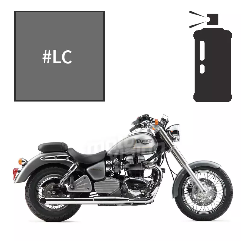 Peinture en spray triumph graphite 800 bonneville america 2002-2006 