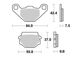 Jeu de plaquettes ap racing route métal fritté avant