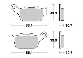 Jeu de plaquettes ap racing maxi scooter métal fritté avant/arrière