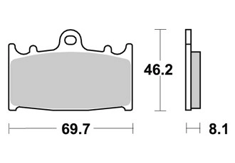 Jeu de plaquettes ap racing route racing métal fritté  avant