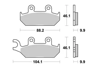 Jeu de plaquettes ap racing route métal fritté avant