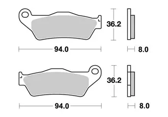 Jeu de plaquettes ap racing maxi scooter métal fritté avant/arrière