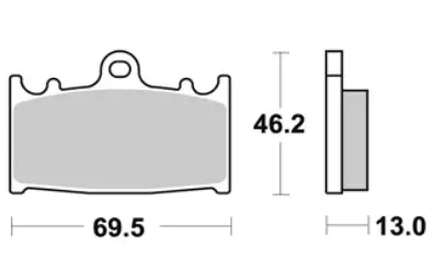 Jeu de plaquettes de frein arrières ap racing route métal fritté lmp389sr pour un étrier