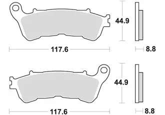 Jeu de plaquettes ap racing maxi scooter métal fritté avant/arrière