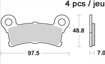 Jeu de plaquettes de frein arrières ap racing route métal fritté lmp504sr pour un étrier
