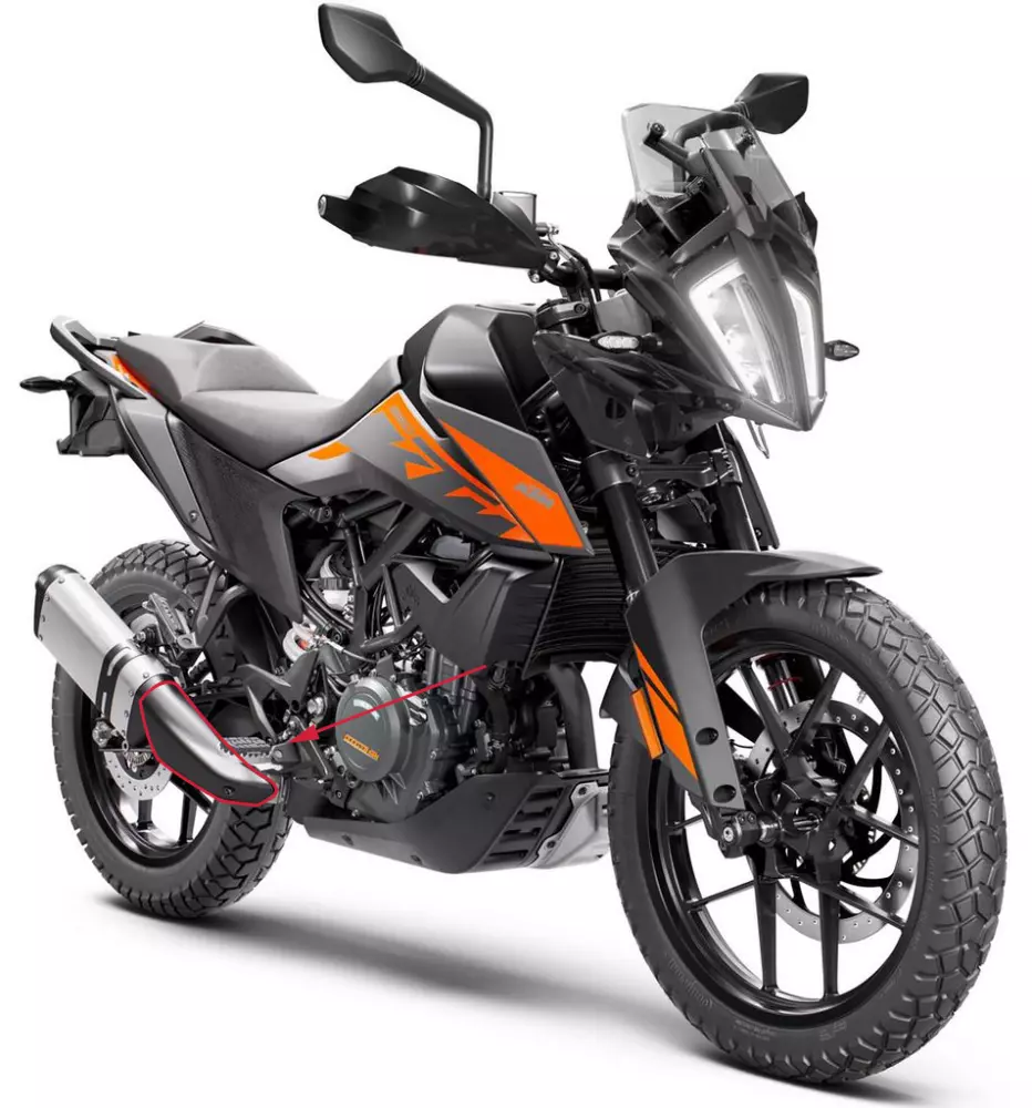 Pare chaleur de silencieux carbone ktm 390 adventure 2020-