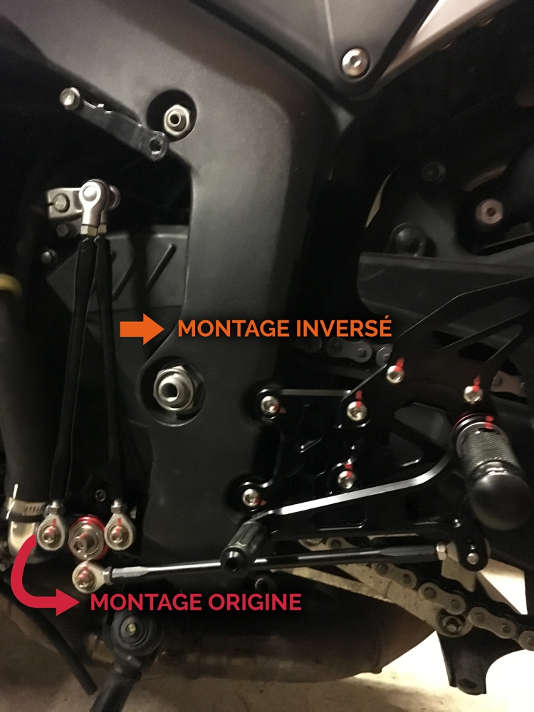 Commande reculée kalyosa pour yamaha r6 2017-..