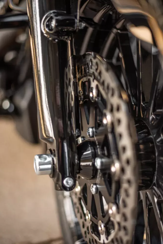 Entretoise de roue avant m8 softail flhc/s, flde (côté droit) abs uniquement 2018-2025