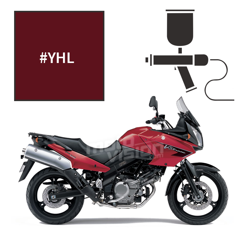 Peinture tricouche suzuki candy bordeaux/sonoma red 650 v-strom 2007