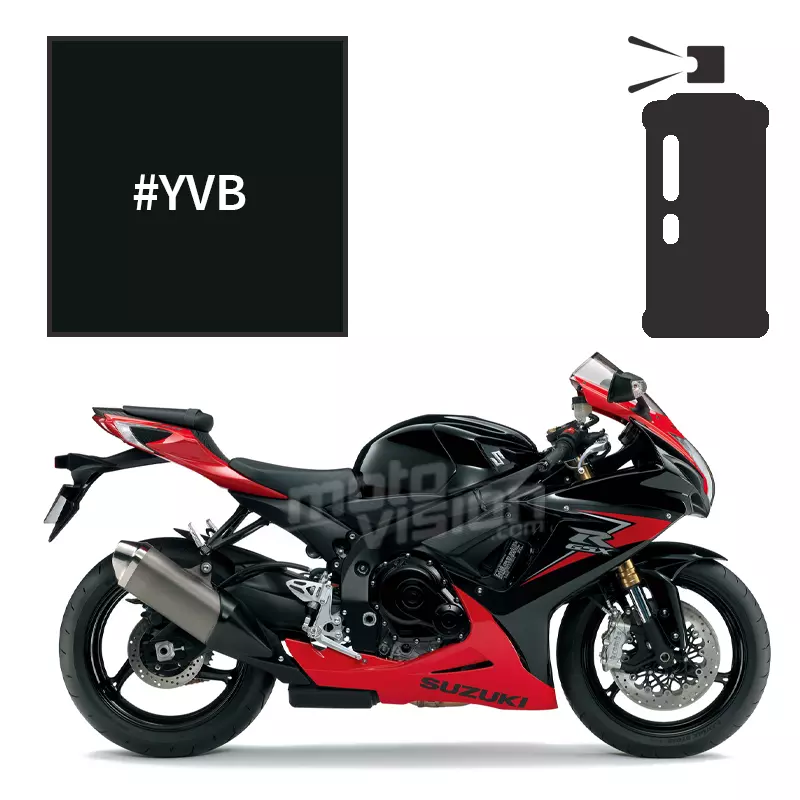 Peinture en spray suzuki glass sparkle black 750 gsx-r 2011-2014